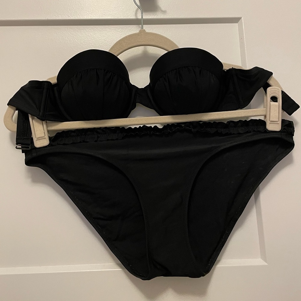 Black Aerie Ruffled Bikini